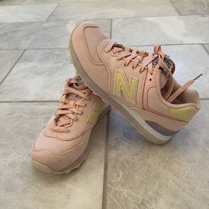 Lightly worn pastel new balance sneakers